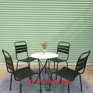 Bộ bàn ghế sắt cafe ngoài trời