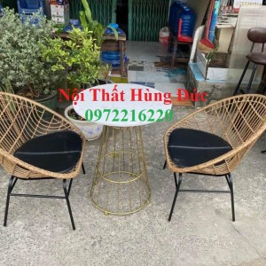 Ghế nón nhựa giả mây ngoài trời
