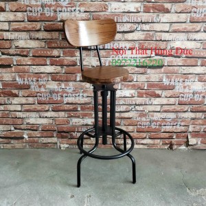 Ghế bar sắt trục xoay sk01