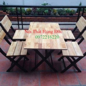 Bộ bàn ghế xếp quán ăn - nhà hàng tđ02