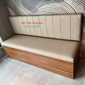 Ghế băng nệm có tựa áp tường
