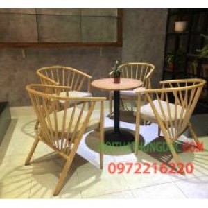 GHẾ GỖ CAO SU 12 NAN