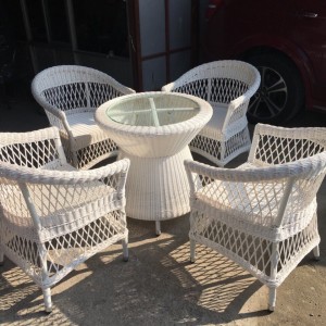 Bộ bàn ghế nhựa giả mây TS01