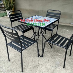Bộ bàn ghế cafe sắt sân vườn