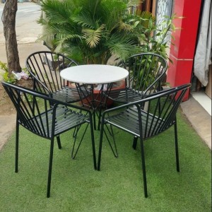 Bộ bàn ghế sắt nan coffee