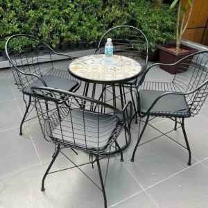 bộ bàn ghế sắt coffee ngoài trời