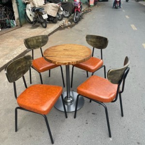 bàn ghế tựa giả cổ mặt nệm ttt31