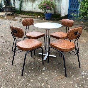 Bộ bàn ghế sắt nệm tt19