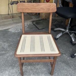 Ghế gỗ vitage tựa mây tm23