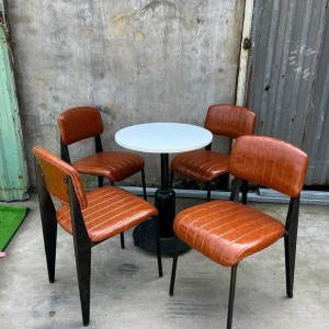 bộ bàn ghế khung sắt bọc nệm tđ01
