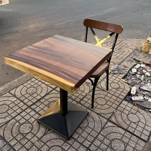 Bàn me tây chân sắt cafe hđ03