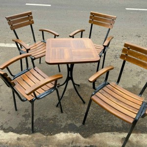 Bộ bàn ghế cafe có tay cầm fps04