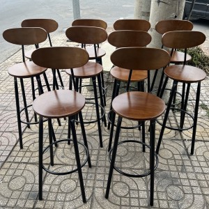 Ghế bar coffee mặt gỗ hđ03