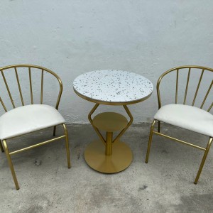 Bộ bàn ghế sắt cafe nệm XTT