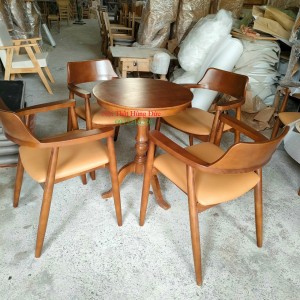 Bộ ghế hirosima gỗ cao su xtm45