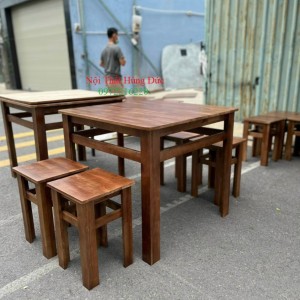 Bộ bàn ghế gỗ quán ăn hđ19