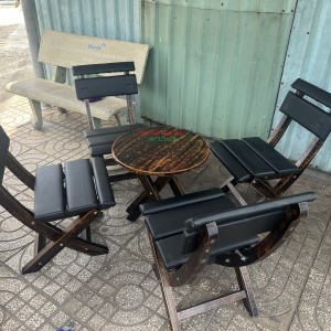 Ghế gấp cafe gỗ tràm hđ01
