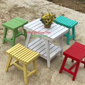 Bộ bàn ghế cafe gỗ tràm hđ07