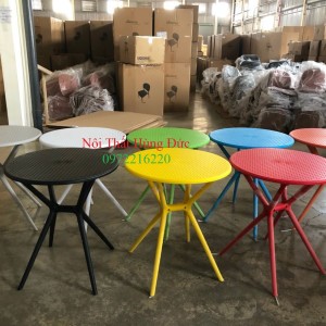 Bàn tròn nhựa cafe st