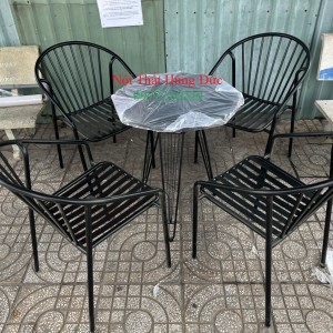 Bộ bàn ghế sắt cafe sân vườn