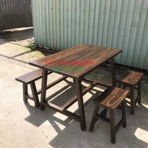 Bộ bàn ghế nhà hàng gỗ thông