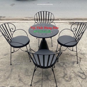 Bộ bàn ghế sắt cafe sân vườn mĩ nghệ