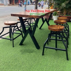 bộ bàn ghế dài cafe