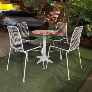 Bộ bàn ghế sắt tăm cafe