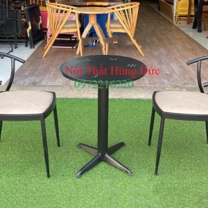 Bộ bàn ghế sắt cafe nệm XTT