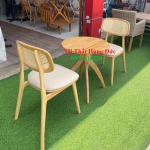 Bộ bàn ghế gỗ cafe plc