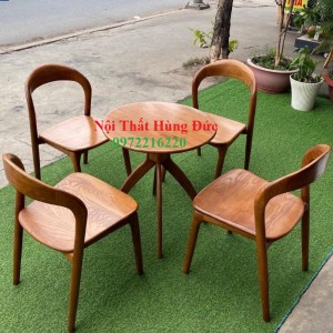 Bộ bàn ghế gỗ cafe neva
