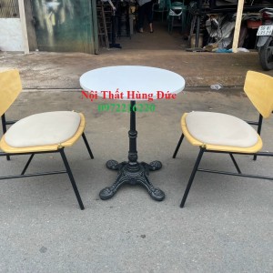 Ghế sắt cafe tựa gỗ
