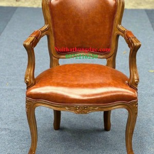 Ghế gỗ lousi tân cổ điển có tay cầm