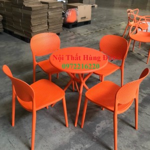 Bộ bàn ghế nhựa cafe