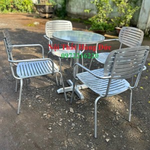 Bộ bàn ghế sắt cafe ngoài trời tt23