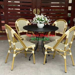 Ghế nhựa khung nhôm đúc sân vườn đp02