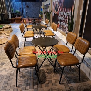 Bộ bàn ghế nệm cafe ak02