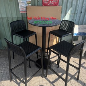 Bàn ghế bar nhựa cafe sân thượng ban công