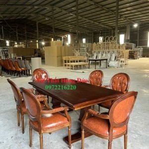 Bộ bàn ghế ăn lousi có tay cầm dlm12