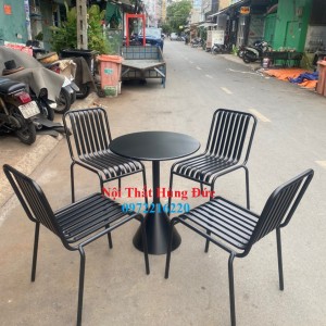 Bộ bàn ghế sắt cafe ngoài trời hđ21
