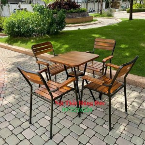 Bộ bàn ghế nhựa giả mây cf sân vườn