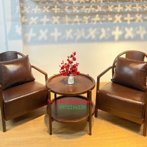 Bộ bàn ghế cafe highland đlm06