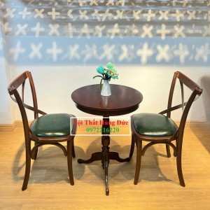 Bộ bàn ghế gỗ bistron dlm08