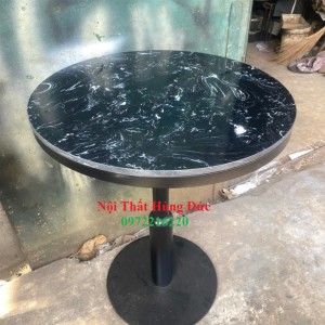 Bàn tròn mặt đá cafe hđ01