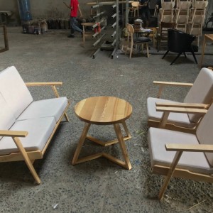 Bộ sofa cafe gỗ cao su tm08