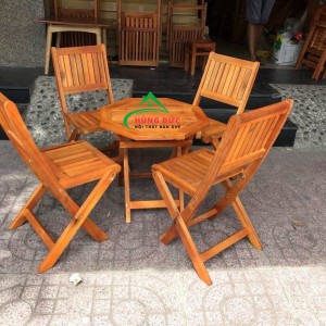 Bộ bàn ghế cóc gỗ xếp