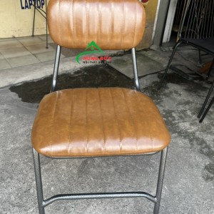 Ghế sắt nệm lotte sơn màu bông