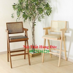 Ghế bar gỗ vintage có tay cầm tm04