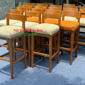 Ghế bar nhà hàng tựa gỗ mặt nệm xtm05