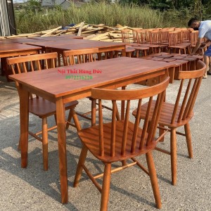 Bộ bàn ghế 7 nan quán ăn